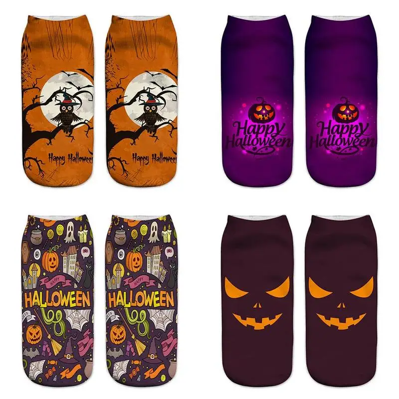 Halloween Socks With Funny Pumpkin Or Bat Print For Adults Wearing In Halloween Cosplay Party Ankle Socks
Halloween Socks With Funny Pumpkin Or Bat Print For Adults Wearing In Halloween Cosplay Party Ankle Socks