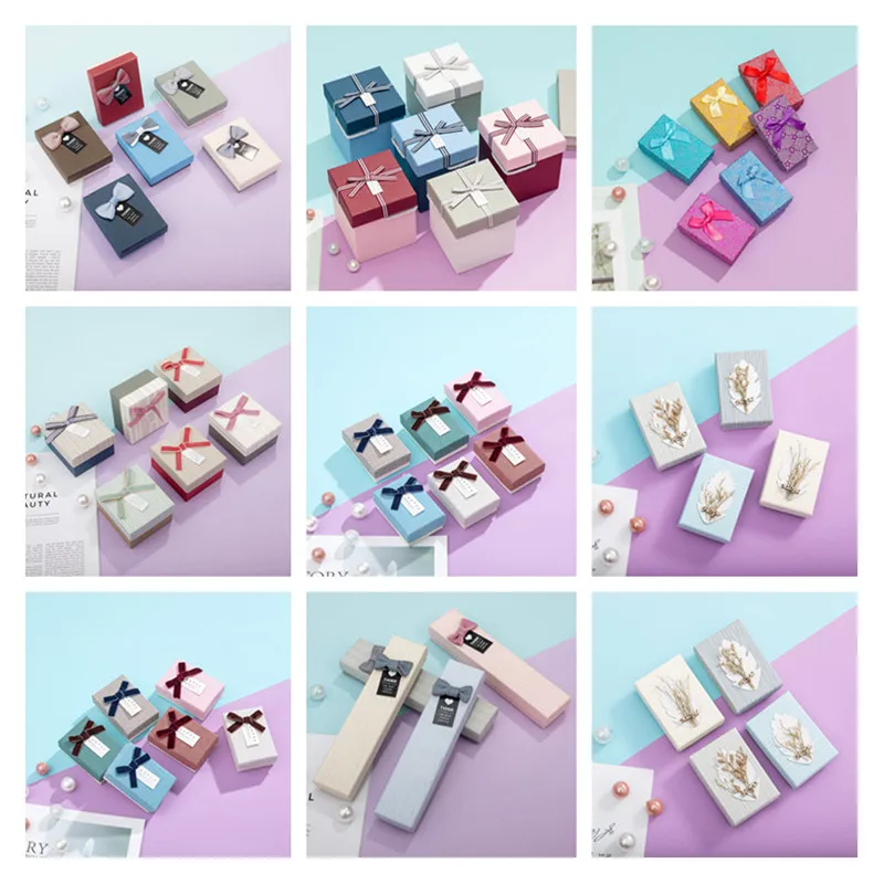 8Seasons Paper Jewelry Gift Boxes Rectangle Square At Random Bowknot Pattern Multicolor Earrings Necklace Jewelry Packing,4PCs
8Seasons Paper Jewelry Gift Boxes Rectangle Square At Random Bowknot Pattern Multicolor Earrings Necklace Jewelry Packing,4PCs