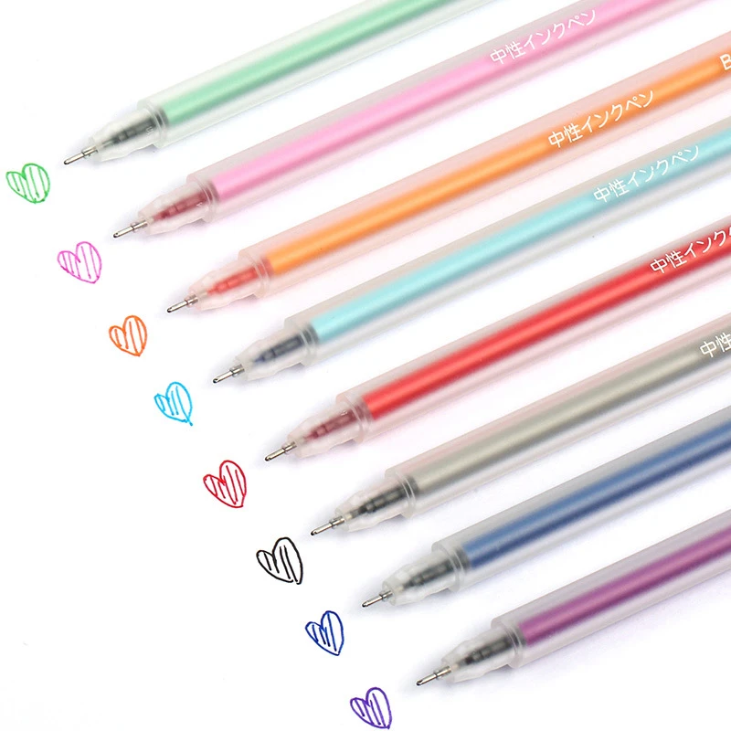 6Pcs/Lot Pure Color Gel Pens 0.38mm Colorful Boligrafos De Gel Full Needle Tube Stylo Kawaii Gel Pen Office Accessories Ink Pen
6Pcs/Lot Pure Color Gel Pens 0.38mm Colorful Boligrafos De Gel Full Needle Tube Stylo Kawaii Gel Pen Office Accessories Ink Pen