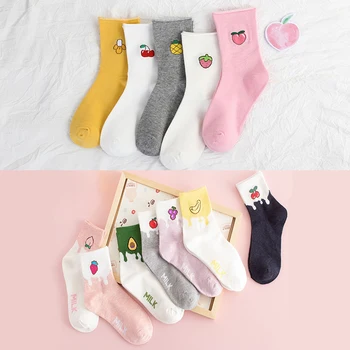 Patchwork Color Korean Style Summer Women Socks 1Pair Mid Tube Stockings Sports Cotton Breathable Fruit Pattern Socks
Patchwork Color Korean Style Summer Women Socks 1Pair Mid Tube Stockings Sports Cotton Breathable Fruit Pattern Socks