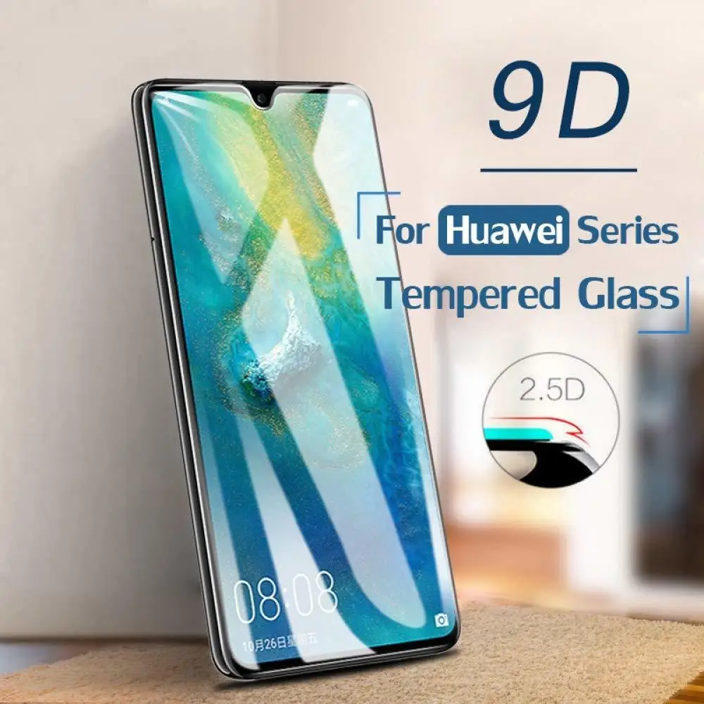 9D Full Coverage Protective Glass on for Huawei P Smart 2019 Screen Protector Huawey Plus Psmart Z Safety Tempered Film | Мобильные