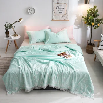 Summer Quilt Silk Fabric Cyan Printed Sheet New Arrival Summer Set for Home Decoration Multicolor Soft Quilt 2pcs Pillowcases
Summer Quilt Silk Fabric Cyan Printed Sheet New Arrival Summer Set for Home Decoration Multicolor Soft Quilt 2pcs Pillowcases