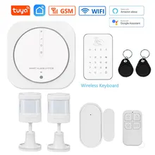 Wifi Tuya GSM Smart Home Alarm System Touch Keyboard RFID Card Remote Control With 433MHz Detector Sensor Support Alexa & Google
Wifi Tuya GSM Smart Home Alarm System Touch Keyboard RFID Card Remote Control With 433MHz Detector Sensor Support Alexa & Google