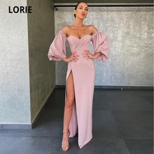 LORIE Simple Dusty Pink Satin Prom Gowns Long Plus Size Off the Shoulder Formal Evening Dresses with High Split 2020 Party Dress
LORIE Simple Dusty Pink Satin Prom Gowns Long Plus Size Off the Shoulder Formal Evening Dresses with High Split 2020 Party Dress