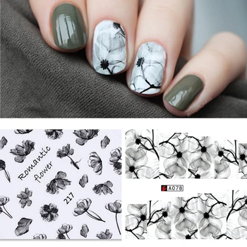 1 Sheet Black Ink Flower 3D Nail Stickers Self Adhesive or Water Decals Transfer Sticker Romantic Painting Nails Accessories
1 Sheet Black Ink Flower 3D Nail Stickers Self Adhesive or Water Decals Transfer Sticker Romantic Painting Nails Accessories