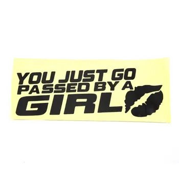 Waterproof Reflective Stickers Funny YOU JUST GOT PASSED BY A GIRL Car Sticker Decals Car Styling Accessories
Waterproof Reflective Stickers Funny YOU JUST GOT PASSED BY A GIRL Car Sticker Decals Car Styling Accessories