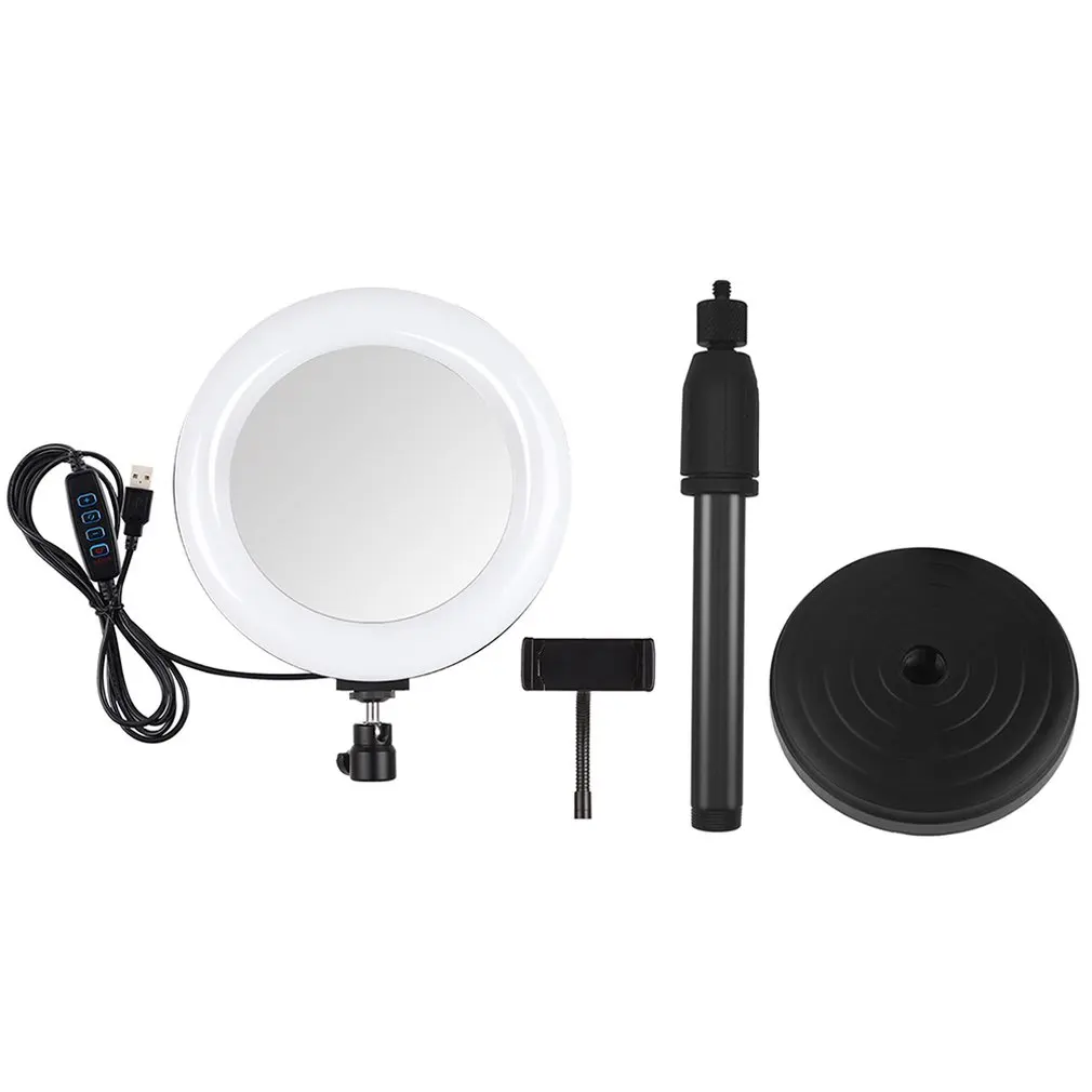 7.9 Inch 20cm Desktop Triangle Bracket LED Ring Fill Light For Live Stream Video Chat Selfie Photography Tripod
7.9 Inch 20cm Desktop Triangle Bracket LED Ring Fill Light For Live Stream Video Chat Selfie Photography Tripod