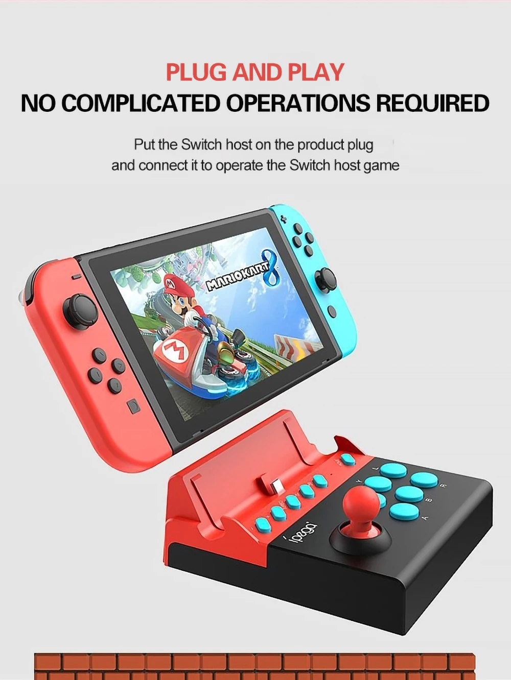 Аркадный джойстик iPega PG 9136 для Nintendo Switch с одним перекидным управлением геймпад