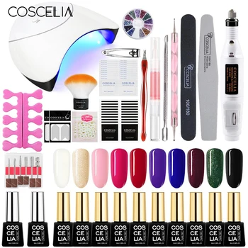 COSCELIA Manicure Set UV LED Nail Lamp Dryer For Nail Set Manicure Machine Tools For Nails Art Sets Gel Nail Polish Varnish
COSCELIA Manicure Set UV LED Nail Lamp Dryer For Nail Set Manicure Machine Tools For Nails Art Sets Gel Nail Polish Varnish