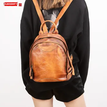 2020 New Fashion Women Backpack Female Small Bag Genuine Leather Simple Student Soft Leather Ladies Travel Leisure Backpacks 
2020 New Fashion Women Backpack Female Small Bag Genuine Leather Simple Student Soft Leather Ladies Travel Leisure Backpacks