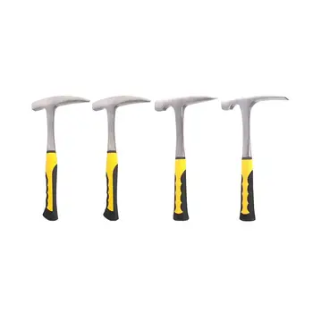 Geological Exploration Hammer Solid Steel Rock Pick with Pointed Tip Flat Tip Mineral Exploration Geology Hammer