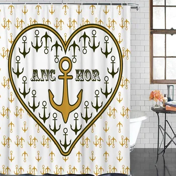 Bathroom Curtain Anchor Love Waterproof Fabric Shower Curtain Home Decoration Bathroom Shower Curtain
Bathroom Curtain Anchor Love Waterproof Fabric Shower Curtain Home Decoration Bathroom Shower Curtain
