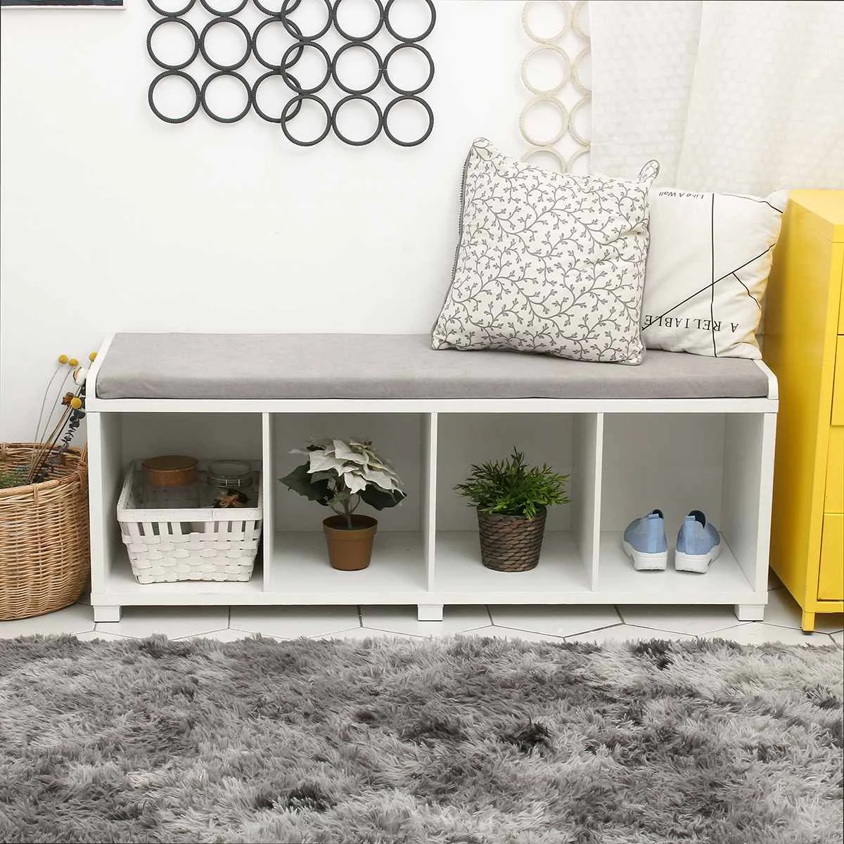 Fashion 4 Cube Shoe Bench Storage Box Stool Organizer Padded Cushion Home Hallway Furniture shoe rack shoe cabinet
Fashion 4 Cube Shoe Bench Storage Box Stool Organizer Padded Cushion Home Hallway Furniture shoe rack shoe cabinet