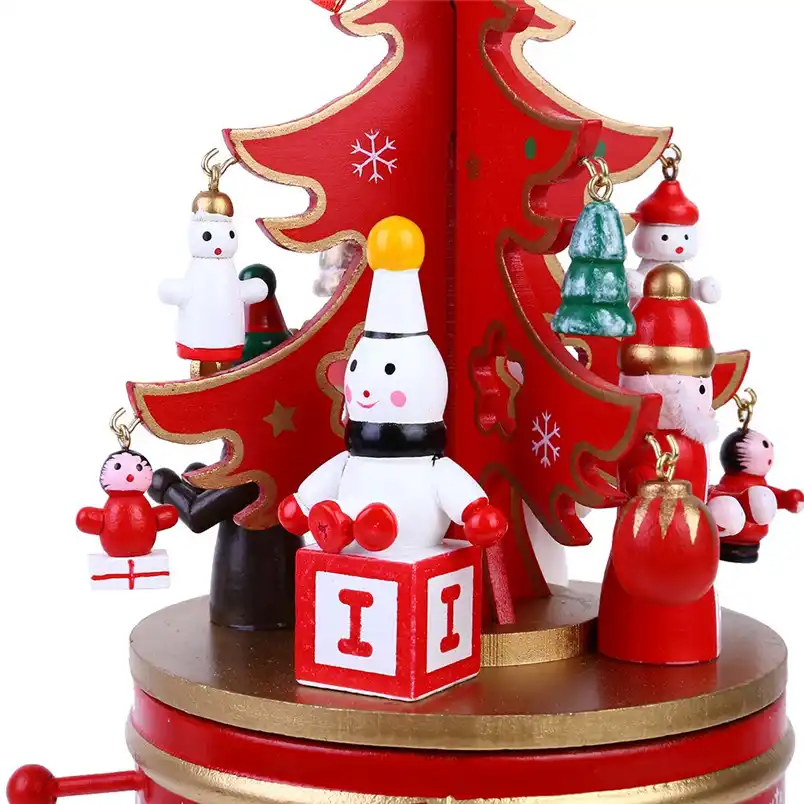 merry-go-round music boxes decoration gifts wooden christmas