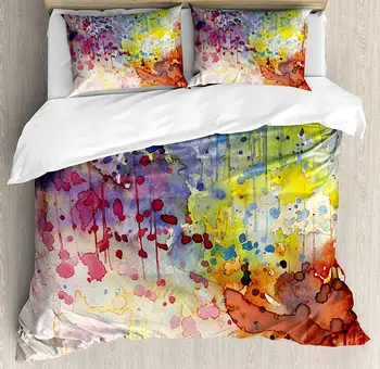 Abstract Duvet Cover Set Queen Size Grunge Style Dirty Look with Colorful Watercolor Spots Liquid Splashes Artistic Decorative
Abstract Duvet Cover Set Queen Size Grunge Style Dirty Look with Colorful Watercolor Spots Liquid Splashes Artistic Decorative