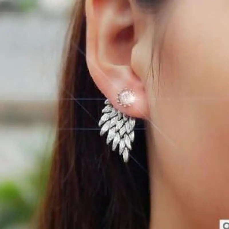 Explosion Models European And American Fashion Punk Vintage Three-dimensional Angel Wings Earrings Feather Crystal Piercing Earr
Explosion Models European And American Fashion Punk Vintage Three-dimensional Angel Wings Earrings Feather Crystal Piercing Earr