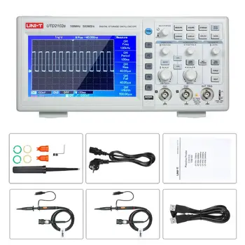 

UTD2102e Logic Analyzer Digital Bench Oscilloscope Bandwidth 2 Channels 100MHz 500Ms/S Storage Portable 7" TFT LCD Scopemeter