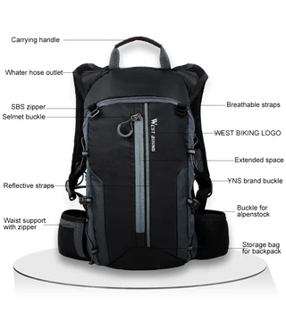 WEST BIKING Waterproof Bicycle Bag Outdoor Sport Cycling Backpack Breathable Bike Water Bag Climbing Cycling Hydration Backpack
WEST BIKING Waterproof Bicycle Bag Outdoor Sport Cycling Backpack Breathable Bike Water Bag Climbing Cycling Hydration Backpack