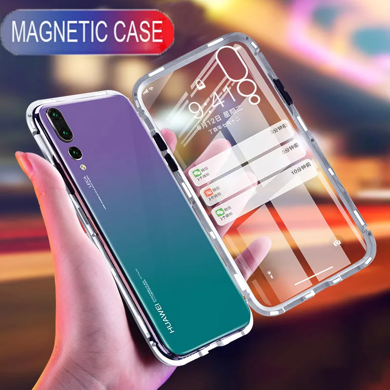 360° Adsorption Magnetic Cases For Huawei P30 P20 Mate 20 Pro Metal Cases P30 P20 Lite P Smart 2019 Tempered Glass Back Cover
360° Adsorption Magnetic Cases For Huawei P30 P20 Mate 20 Pro Metal Cases P30 P20 Lite P Smart 2019 Tempered Glass Back Cover