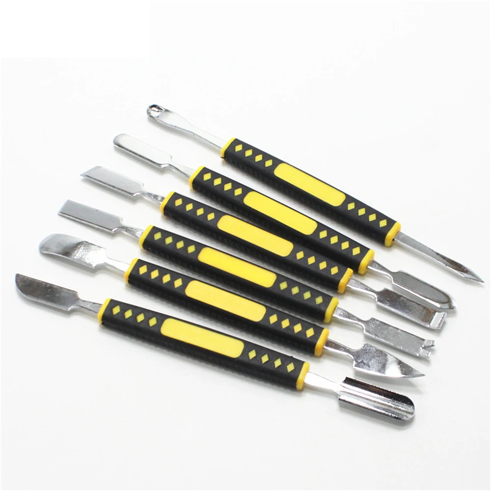 6PCS Dual Ends Metal Spudger Hand Tool Crowbar Disassemble Tool Set For Phone Pad Tablet Prying Opening Repairing
6PCS Dual Ends Metal Spudger Hand Tool Crowbar Disassemble Tool Set For Phone Pad Tablet Prying Opening Repairing