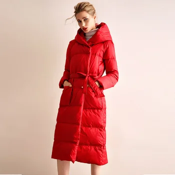 Europe Women Winter High Fashion Hooded Collar Medium Long Duck Parkas Jackets Female Slim Elegant Thick Pockets Slashes Coats
Europe Women Winter High Fashion Hooded Collar Medium Long Duck Parkas Jackets Female Slim Elegant Thick Pockets Slashes Coats