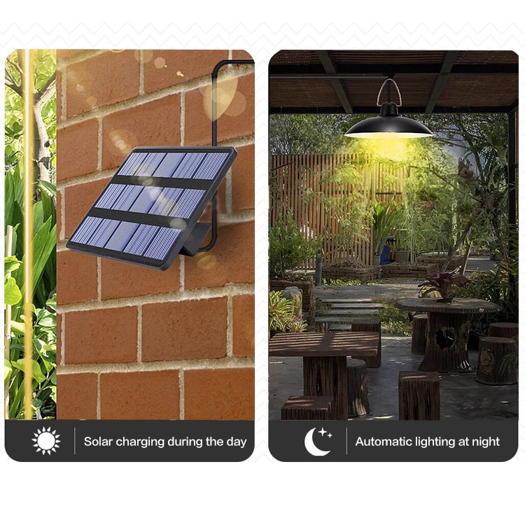 LED Solar Lamp Waterproof Double Head Solar Pendant Light Outdoor Indoor Solar Lights With Cable Suitable For Camping Garden LED Solar Lamp Waterproof Double Head Solar Pendant Light Outdoor Indoor Solar Lights With Cable Suitable For Camping Garden