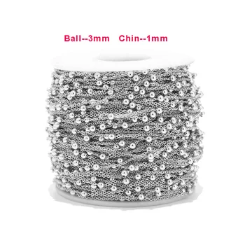 Gold/silver tone 3mm Stainless Steel Satellite Chains Beaded Ball Curb Thin Chains Necklace Spool Bulk for Jewelry Making
Gold/silver tone 3mm Stainless Steel Satellite Chains Beaded Ball Curb Thin Chains Necklace Spool Bulk for Jewelry Making