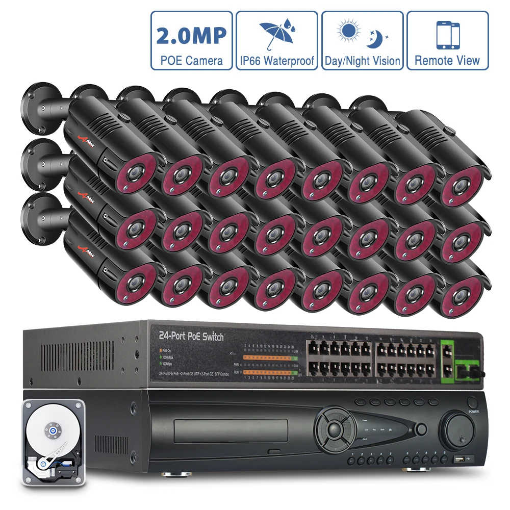 ANRAN 24CH POE Video Surveillance Kit Security Camera System 1080P HD Outdoor Night Vision IP Cameras Kits CCTV System
ANRAN 24CH POE Video Surveillance Kit Security Camera System 1080P HD Outdoor Night Vision IP Cameras Kits CCTV System