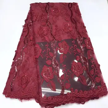 african lace fabric 2019 high quality lace french mesh fabric wine red nigerian guipure fabric Embroidered Tulle Lace Fabric
african lace fabric 2019 high quality lace french mesh fabric wine red nigerian guipure fabric Embroidered Tulle Lace Fabric