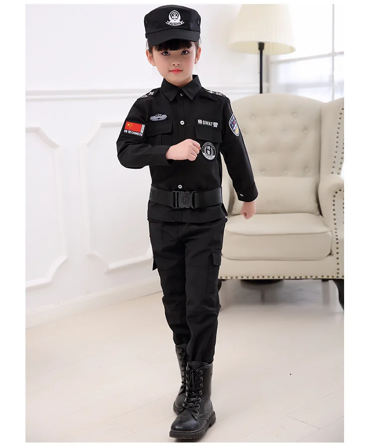 Children Small Police Clothes SWAT Police Uniform Costume Soldier Set Character Play Performance Wear New Style
Children Small Police Clothes SWAT Police Uniform Costume Soldier Set Character Play Performance Wear New Style