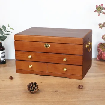 3 layer luxury fashion women wooden jewlery box brown color women jewelry Portable Storage Organizer 200806-24 
3 layer luxury fashion women wooden jewlery box brown color women jewelry Portable Storage Organizer 200806-24