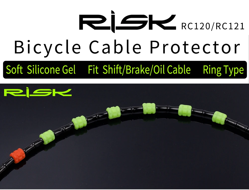 Description Picture 2 of itemRISK 10pcs Silicone Bicycle Cable Protector Housing Plugs MTB Road Bike Brake Shifter Wire Nightlight Protecting Ring Ultralight