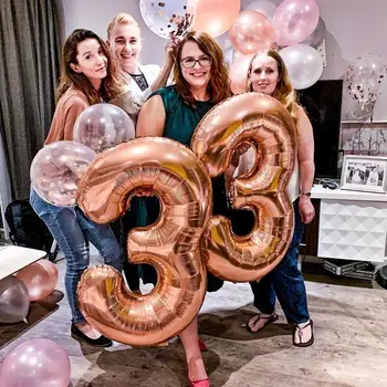30/40 Inch Big Foil Birthday Balloon Air Helium Number Balloons Happy Birthday Party Decorations Rose Gold Silver Number Ballon
30/40 Inch Big Foil Birthday Balloon Air Helium Number Balloons Happy Birthday Party Decorations Rose Gold Silver Number Ballon