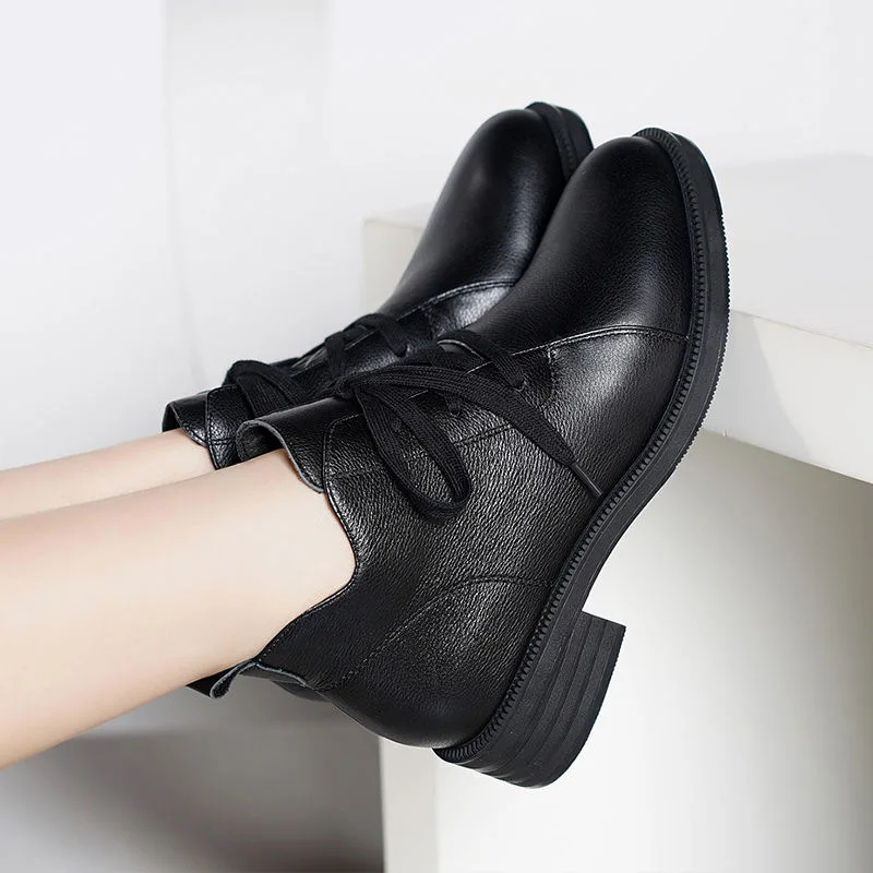2019 Autumn And Winter New Style round-Toe Lace-up Short Boots Women's British-Style Casual Students Martin Boots Semi-high Heel
2019 Autumn And Winter New Style round-Toe Lace-up Short Boots Women's British-Style Casual Students Martin Boots Semi-high Heel