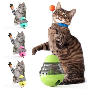 Stocked Cat Toys Tumbler Leaking Food Ball Educational Cat Stick Toy with Teasing Wand QP2 
Stocked Cat Toys Tumbler Leaking Food Ball Educational Cat Stick Toy with Teasing Wand QP2