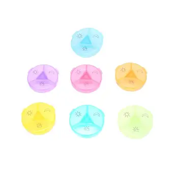 Round Portable Weekly Pill Organizer 3 Compartments Rainbow 7 Day Pill Boxes with Clear Case Travel Medicine Box
Round Portable Weekly Pill Organizer 3 Compartments Rainbow 7 Day Pill Boxes with Clear Case Travel Medicine Box