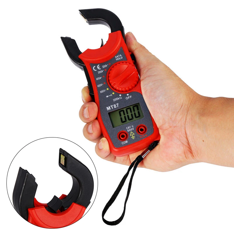 Portable Digital Clamp Multimeter AC/DC Current Voltage Transistor Tester Power Meter Ampere Clamp Meter Test Current Clamp 1pc
Portable Digital Clamp Multimeter AC/DC Current Voltage Transistor Tester Power Meter Ampere Clamp Meter Test Current Clamp 1pc