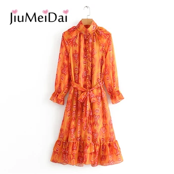 JiuMeiDai Women Spring Beach Long Dress Female Sexy Printed Single-Breasted Dresses Elegant Ladies Fire Chiffon Clothing Vestido
JiuMeiDai Women Spring Beach Long Dress Female Sexy Printed Single-Breasted Dresses Elegant Ladies Fire Chiffon Clothing Vestido