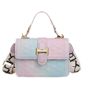 Rainbow Color Fresh Sewing Thread Diamond Lattice Female Satchel Bag Crossbody Versatile Fashion Shoulder Bags for Women 2020
Rainbow Color Fresh Sewing Thread Diamond Lattice Female Satchel Bag Crossbody Versatile Fashion Shoulder Bags for Women 2020