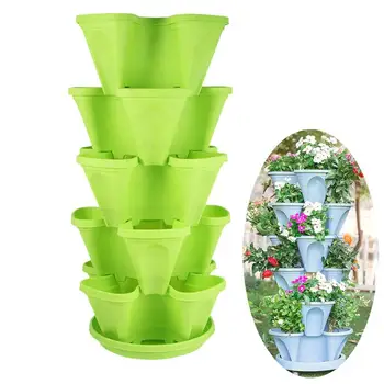1 Set of 6pcs Flowepot Multilayer Stacking Cultivation Pot Vegetable Melon Fruit Strawberry Planting Pot - 1pc Tray and 5pcs Pot
1 Set of 6pcs Flowepot Multilayer Stacking Cultivation Pot Vegetable Melon Fruit Strawberry Planting Pot - 1pc Tray and 5pcs Pot