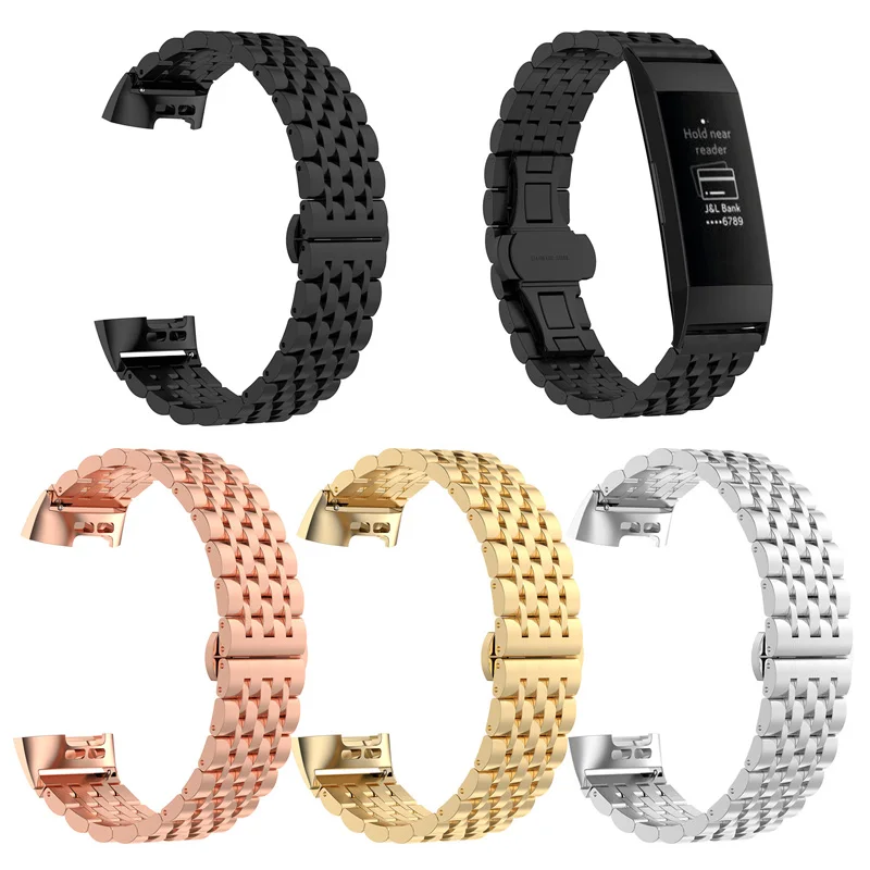 For Fit bit Charge 3 Lite Seven-pearl Steel Belt Magnetic Suction Steel Band Loopback Wristband
For Fit bit Charge 3 Lite Seven-pearl Steel Belt Magnetic Suction Steel Band Loopback Wristband