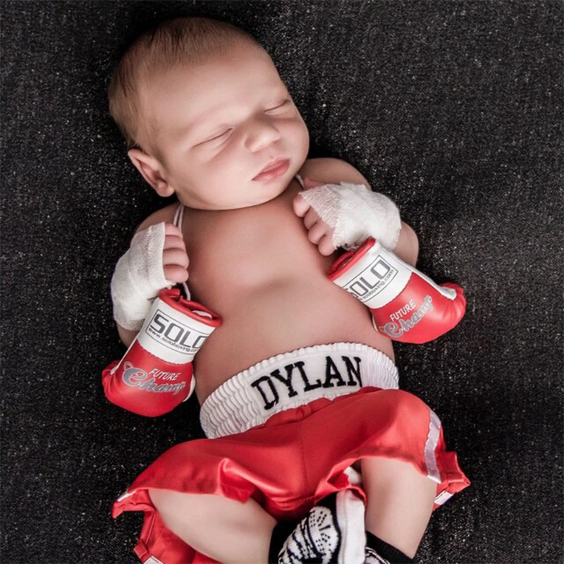 Фото Mini Newborn Photography Props Simulation Boxing Glove Flag Gloves for Baby Photo Prop Decorated Accessories |