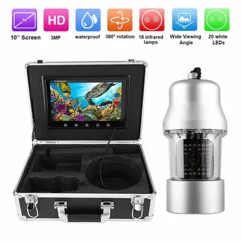 360 degrees Rotating Fish Finder HD 10in 3MP IP68 Waterproof 38LED Camera 164ft Cable 100-240V
360 degrees Rotating Fish Finder HD 10in 3MP IP68 Waterproof 38LED Camera 164ft Cable 100-240V