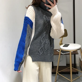 TVVOVVIN 2019 Autumn Winter High Quality Turtleneck Collar Hit Colors Knitting Pullovers Streetwear Sweater Women Fashion X795 
TVVOVVIN 2019 Autumn Winter High Quality Turtleneck Collar Hit Colors Knitting Pullovers Streetwear Sweater Women Fashion X795