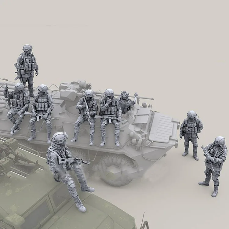 Набор фигурок из смолы в масштабе 1/35 фигурки современного русского солдата 9 |