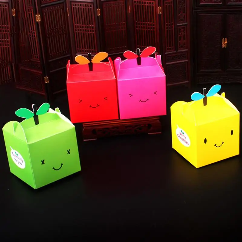 10 pcs christmas gift box paper cartoon adorable