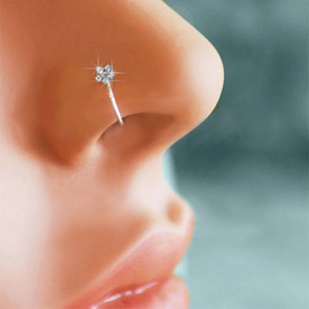 Unisex Plum Flower Rhinestone Nose Stud Hoop Sparkly Nose Ring Body Piercing Clip On Non Piercing Swirls Septum Nose Ring
Unisex Plum Flower Rhinestone Nose Stud Hoop Sparkly Nose Ring Body Piercing Clip On Non Piercing Swirls Septum Nose Ring