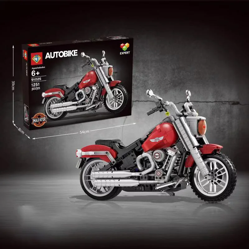 1251pcs Building Blocks Toy Compatible with Legoingly Technic 10269 Fat Boy Motorcycle Block Vehicle Set DIY Toys Birthday Gifts
1251pcs Building Blocks Toy Compatible with Legoingly Technic 10269 Fat Boy Motorcycle Block Vehicle Set DIY Toys Birthday Gifts