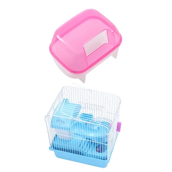 2 Pcs Hamster House: 1 Pcs 2 Floors Storey Hamster Cage Mouse House with Slide Disk Spinning Bottle & 1 Pcs Pink White Small Ham
2 Pcs Hamster House: 1 Pcs 2 Floors Storey Hamster Cage Mouse House with Slide Disk Spinning Bottle & 1 Pcs Pink White Small Ham