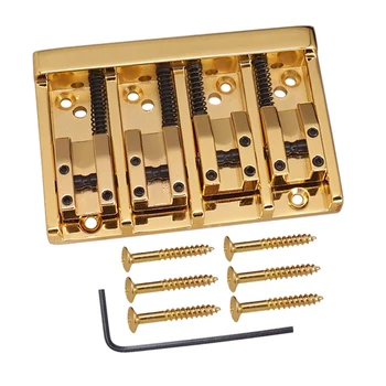 A Set of Gold 4 Strings Bass Bridge Guitar Strings Bridge Guitar Accessories Parts Musical Instrument 
A Set of Gold 4 Strings Bass Bridge Guitar Strings Bridge Guitar Accessories Parts Musical Instrument